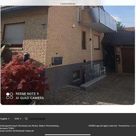 Moderne Ferienwohnung Neckarschleife Mit Klimaanlage Kirchheim am Neckar 외부 사진